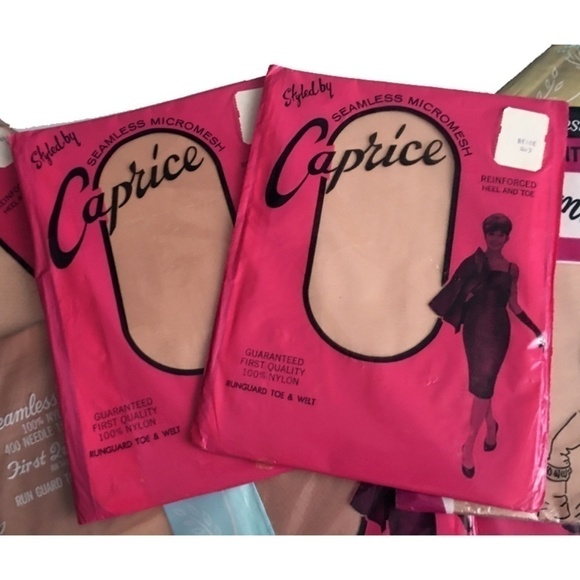 8 PAIR Vintage 60s Sheer Nylon Stockings Never Used, Never Opened NIP NOS - Picture 5 of 8